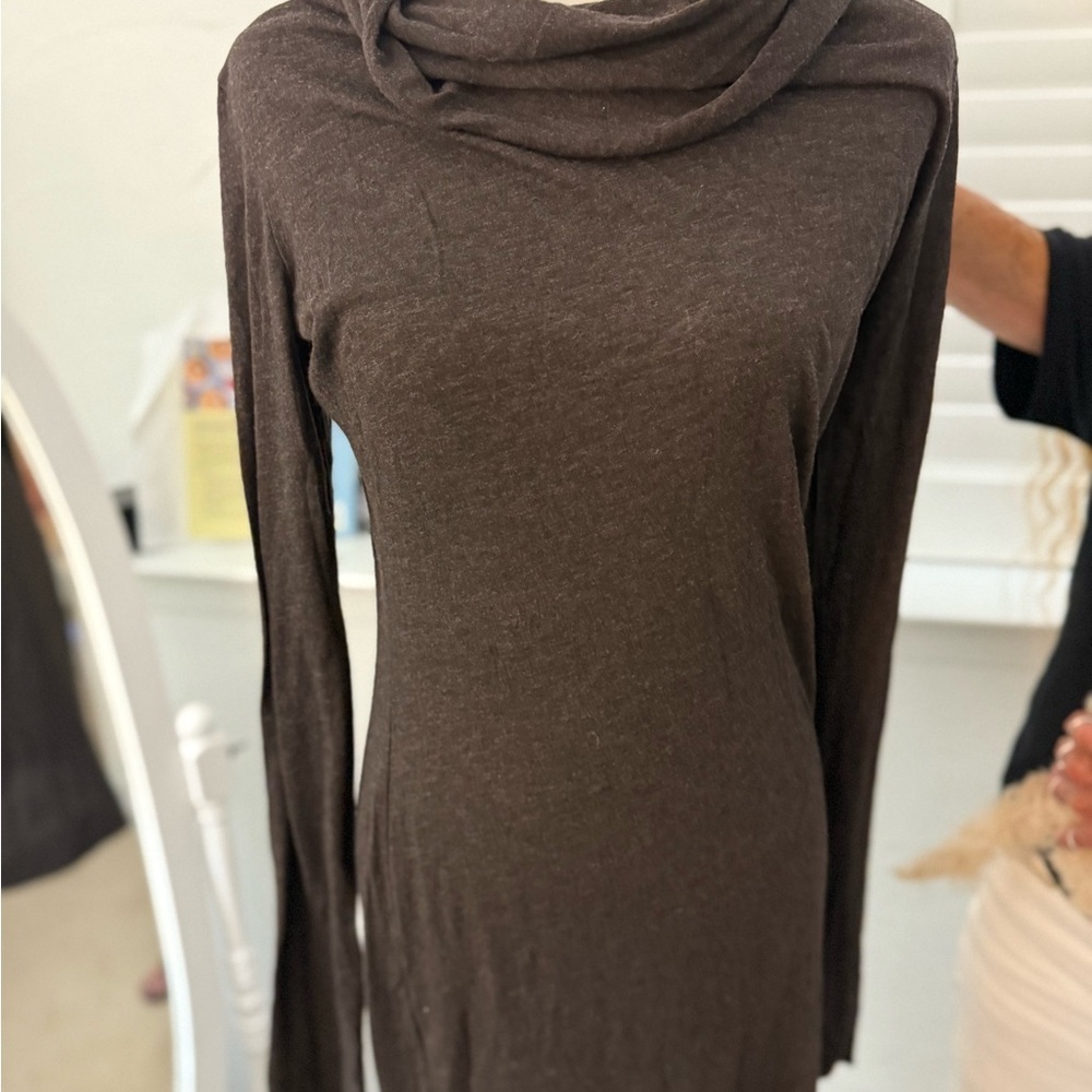 James Perse Dark Brown Knit Dress